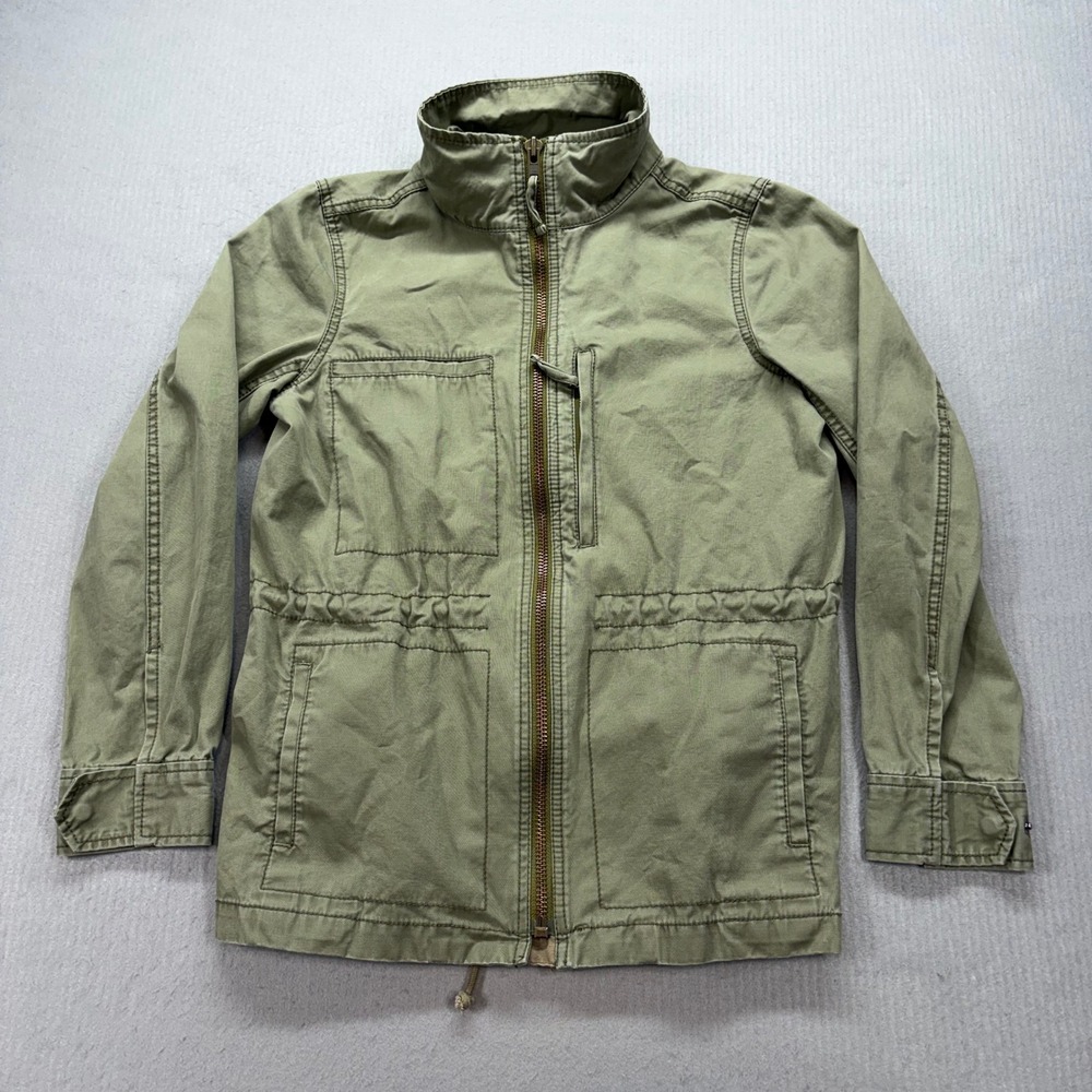 Madewell Field Jacket Womens Medium‎ Green Utility Military Full Zip Cotton